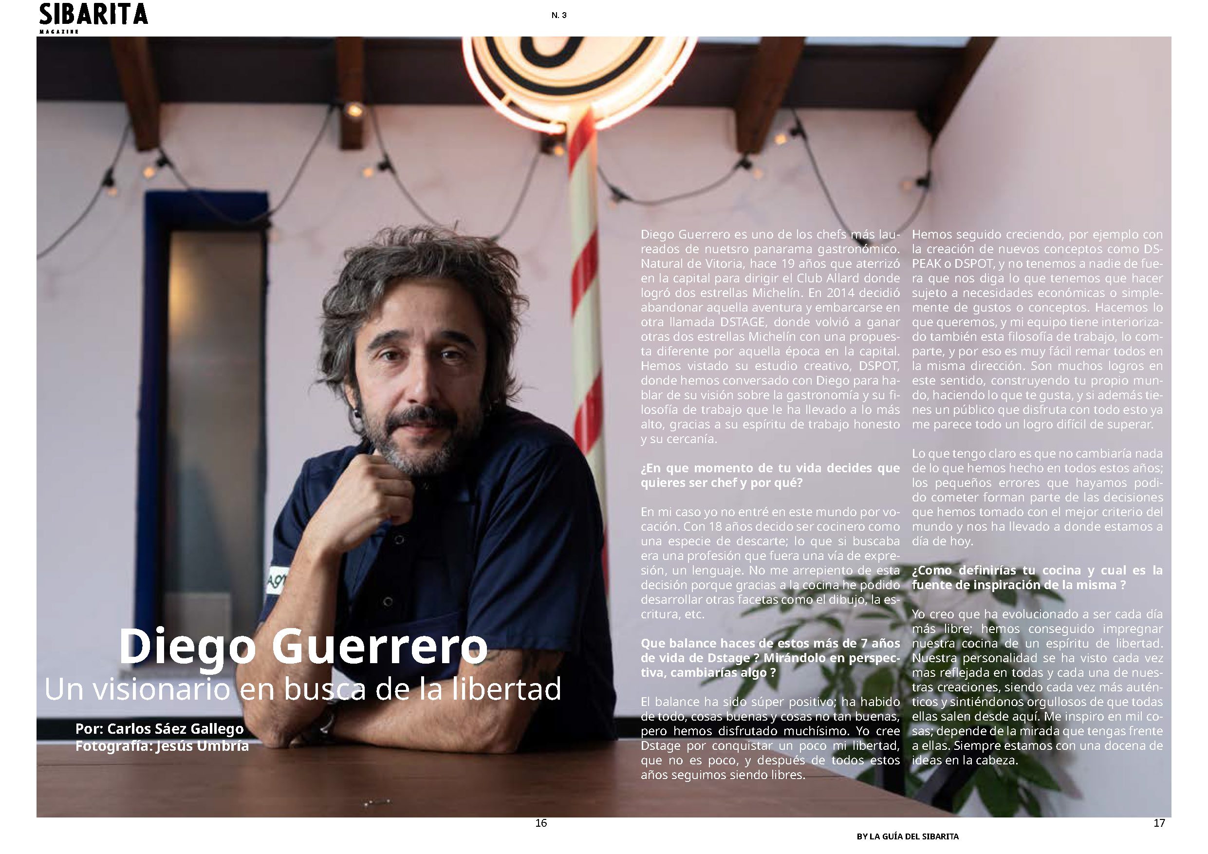 Sibarita Magazine - Entrevista a Diego Guerrero