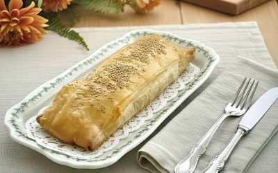 Strudel de boletus y espinacas